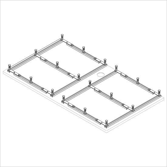 Sanplast Stelaż STS-084 do brodzika prostokątnego (194-E1424) 1
