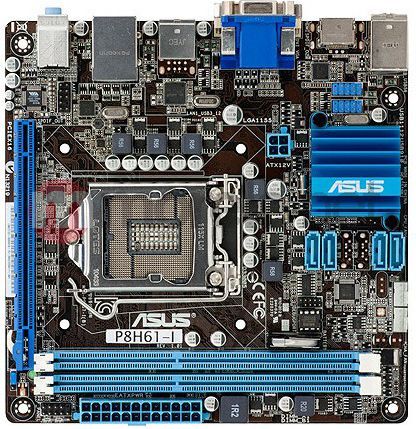 Asus P8H61-I R3.0 Intel H61 LGA 1155 (PCX/VGA/DZW/GLAN/SATA/USB3/DDR3) Mini- ITX - Płyta główna - Morele.net