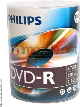  Philips DVD-R 4.7 GB 16x 100 sztuk (DM4S6B00F) 1