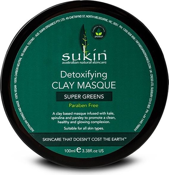 Sukin Super Greens Detoksykująca maska z glinki 100ml 1