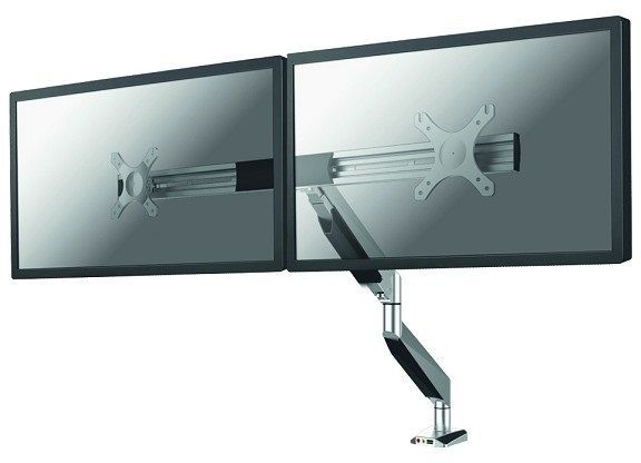 Neomounts Uchwyt biurkowy na 2 monitory 10" - 27" (NM-D750DXSILVER) 1