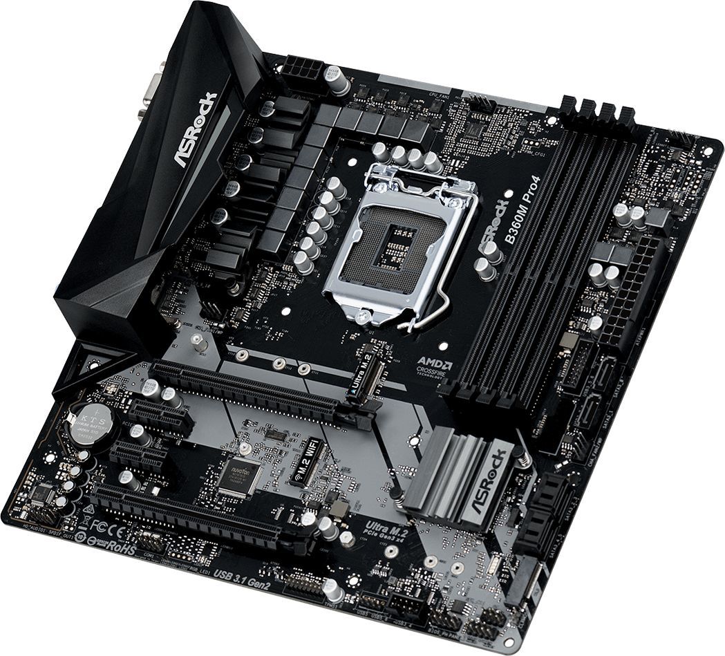 Материнская плата asrock b360m pro4 подключение