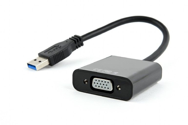 Adapter USB Gembird USB - VGA Czarny  (AB-U3M-VGAF-01) 1