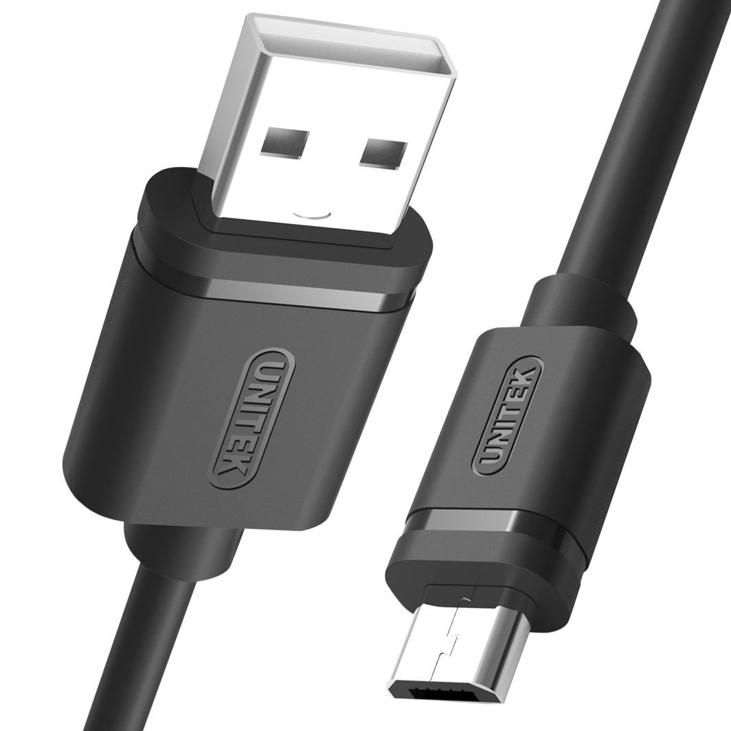 Kabel USB Unitek USB-A - microUSB 0.5 m Czarny (Y-C454GBK) 1