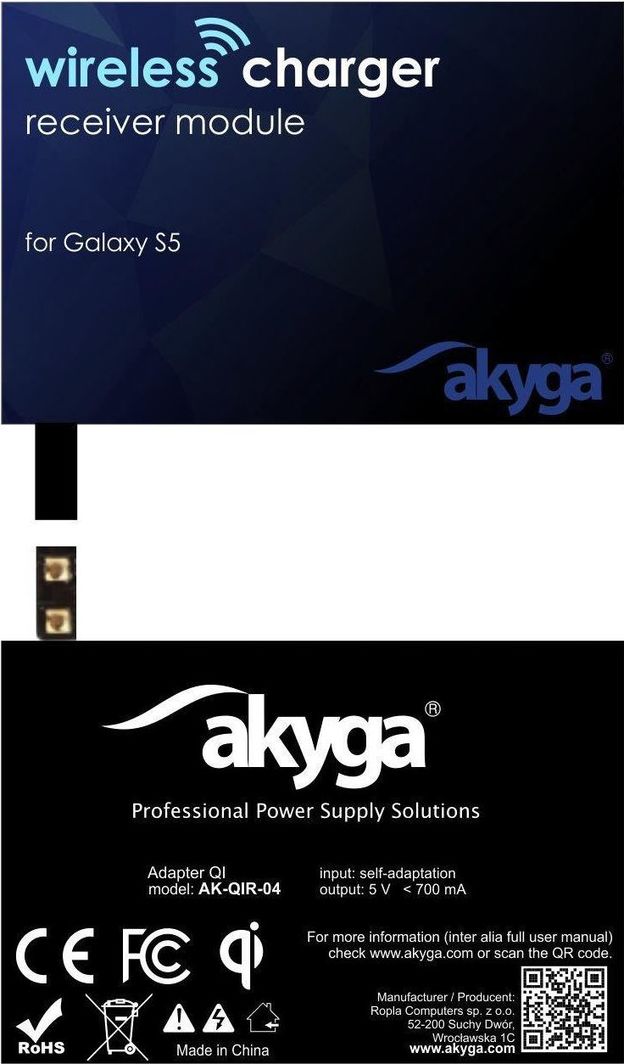 Ładowarka Akyga AK-QIR-04 Indukcyjna 1 A (AK-QIR-04) 1