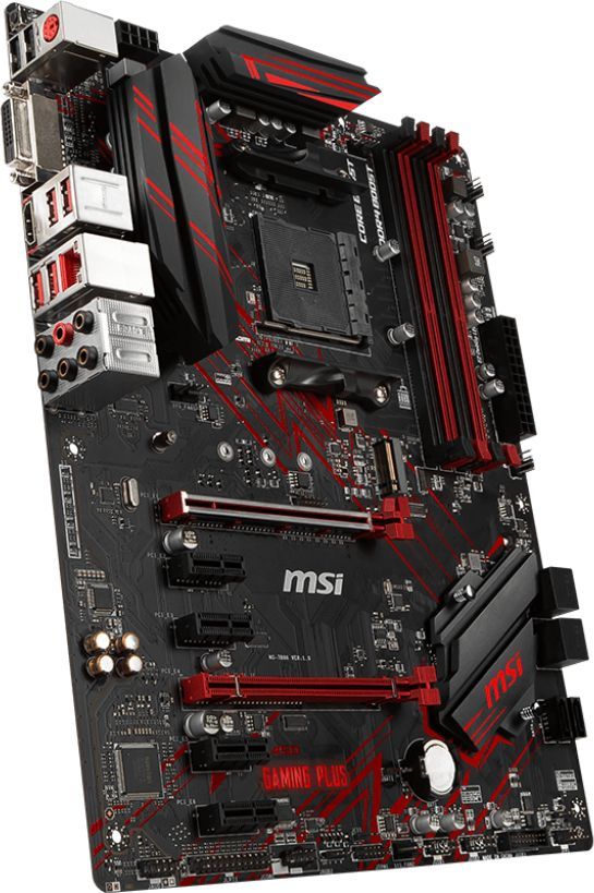 PCパーツ AMD Ryzen5 2600 + MSI B450 GAMING PLUS MSI B450 GAMING PLUS Płyta Główna do Komputera PC z AM4