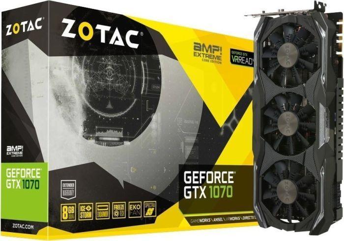 Karta graficzna Zotac GeForce GTX 1070 AMP Extreme Core, 8GB GDDR5 (ZT-P10700Q-10P) 1