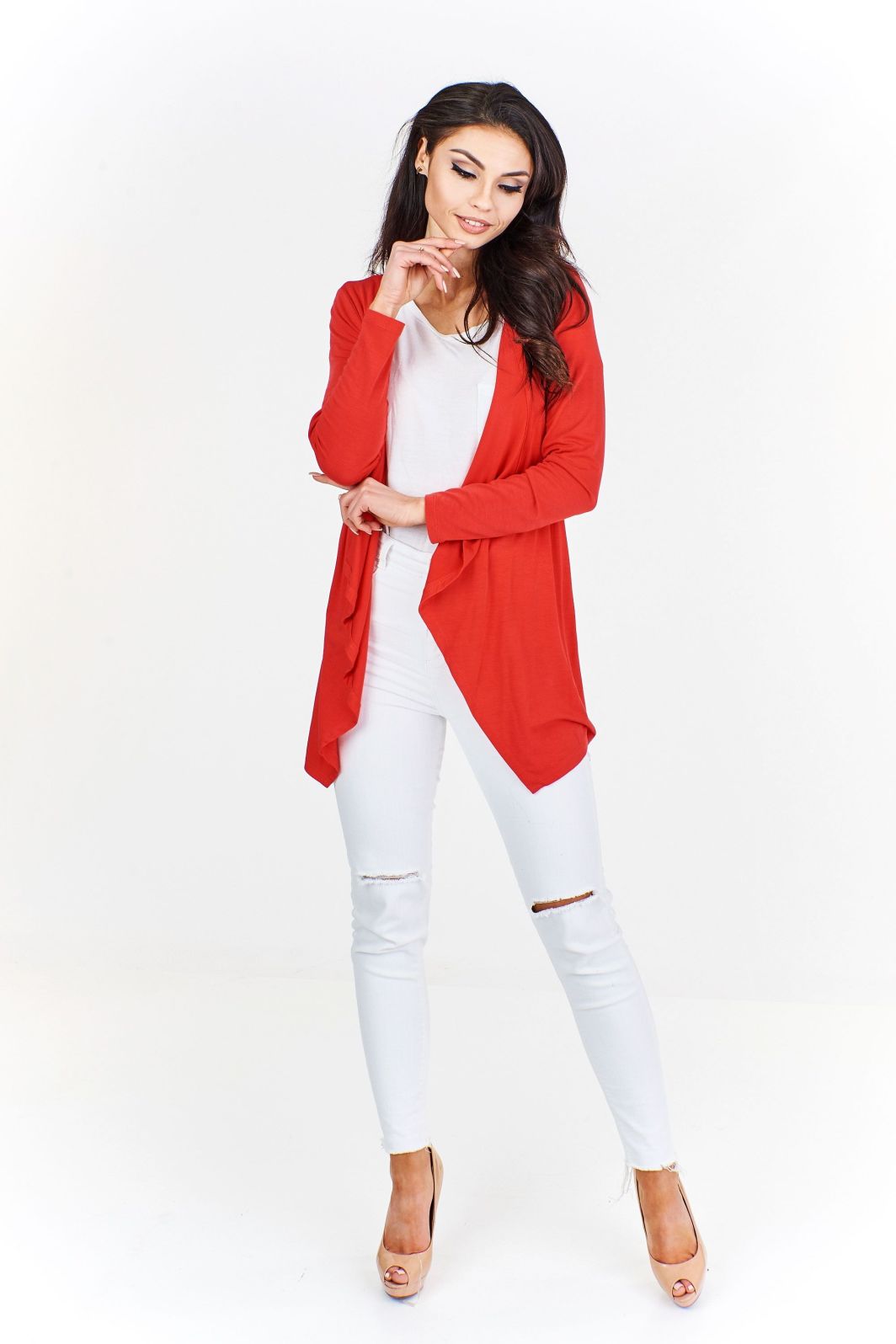 Ptak Moda Sweter damski M54559 cienki wiosenny bez zapięcia czerwony r. 40 ID produktu: 4181748 Ptak Moda Sweter damski M54559 cienki wiosenny bez zapięcia czerwony r. 40 ID produktu: 4181748