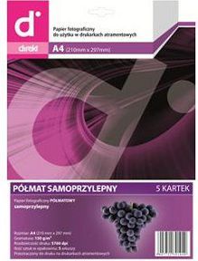 Direkt Photo Paper, półmatowy, samoprzylepny A4 (5907722391049) 5 ark 1