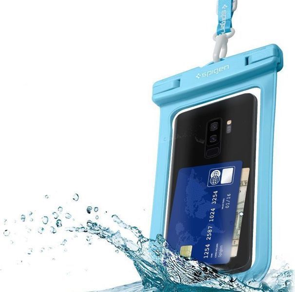 Spigen Etui wodoodporne A600 uniwersalne 6" niebieskie 1