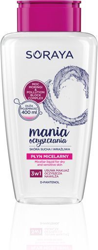 Soraya Mania Oczyszczania Płyn micelarny 3w1 - cera sucha i wrażliwa 400ml 1