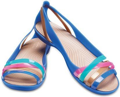 Crocs Sandały damskie Isabella Huarache Flat niebieskie 36/37