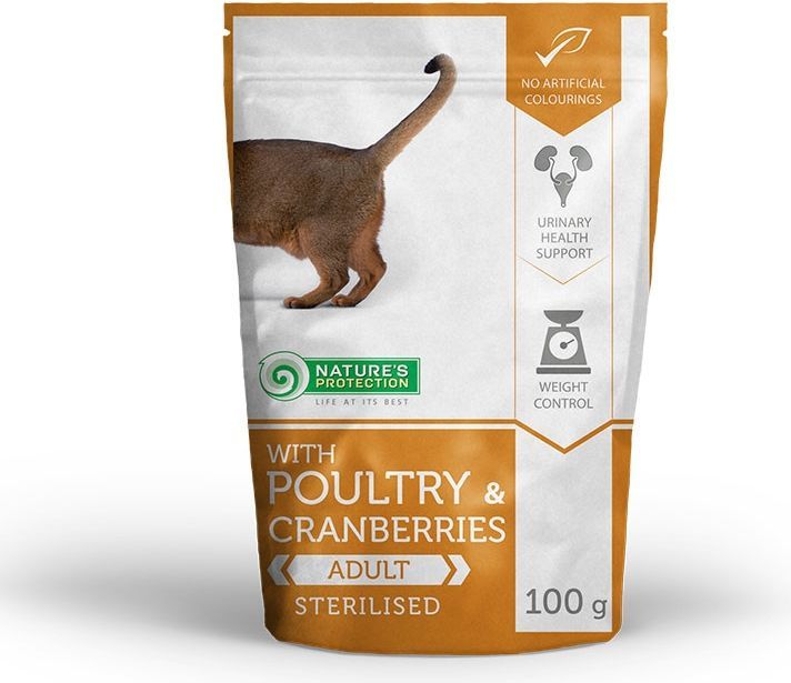 Nature’s Protection Natures Protection Kot Saszetka Poultry & Cranberries Sterilised - 100g 1