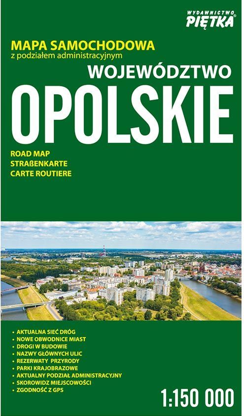 mapa samochodowa woj opolskie Wydawnictwo Kartograficzne Piętka Mapa samochodowa Województwo 