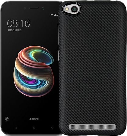 Etui Carbon Fiber Xiaomi Note 5A czarny /black without cut finger print 1