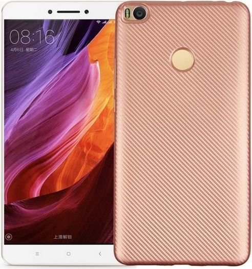 Etui Carbon Fiber Xiaomi Mi MAX 2 różowo -złoty/rose gold 1