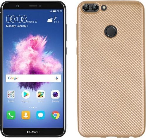 Etui Carbon Fiber Huawei Honor 7S złoty /gold 1