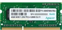 Pamięć do laptopa Apacer SODIMM, DDR3L, 4 GB, 1600 MHz, CL11 (AS04GFA60CATBGJ) 1