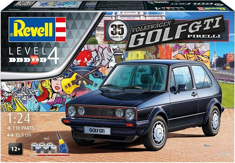  Revell Zestaw upominkowy z akcesoriami modelarskimi - Model VW Golf GTI Pirelli (GXP-644200) 1