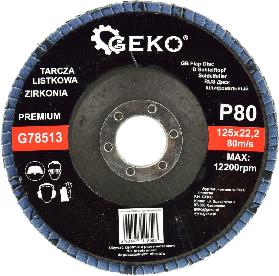 Geko tarcza listkowa"CYRKON" 125mm P80 (G78513) 1