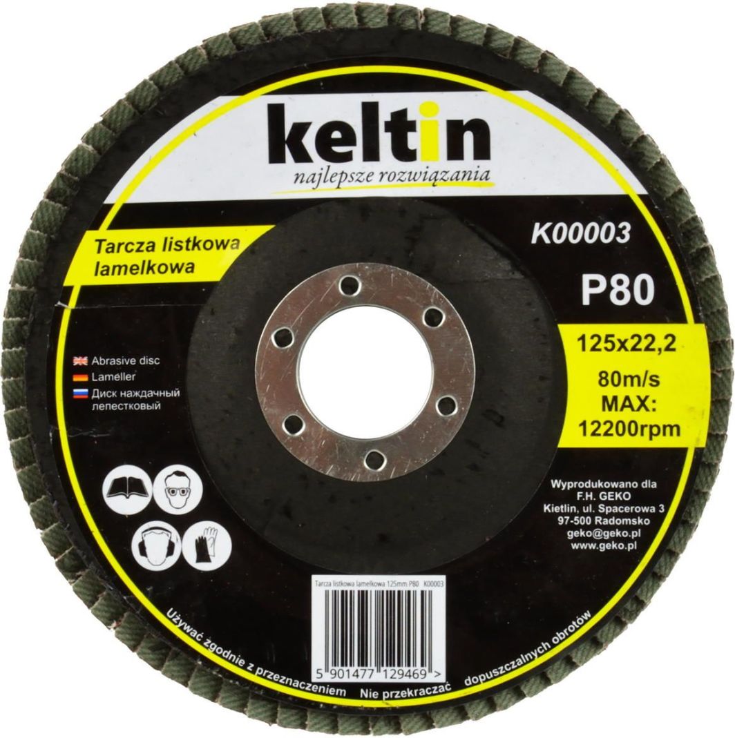 Geko Tarcza listkowa lamelkowa 125mm P80 (K00003) 1