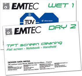 Emtec Chusteczki do matryc LCD/TFT (10 sucha+10 mokra) - opakowanie zbiorcze 6szt. 1