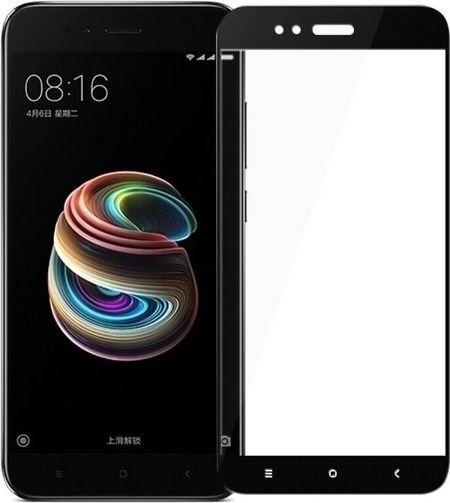 GSM City SZKŁO HARTOWANE 3D CAŁY EKRAN XIAOMI MI A1 CZARNE ŻELOWA RAMKA 1