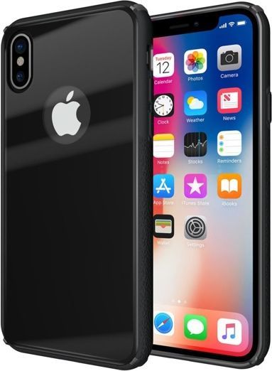 GSM City TEMPERED GLASS CASE IPHONE X CZARNY 1