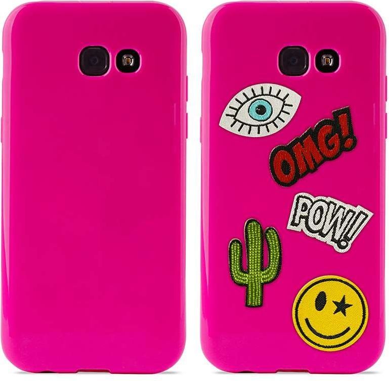 Puro Etui Patch Mania Galaxy A3 (2017) + 5 Naklejek różowe 1