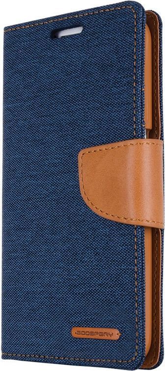 Mercury Mercury Canvas Diary - Etui Iphone 7 Plus Z Kieszeniami Na Karty + Stand Up (granatowy/camel) 1