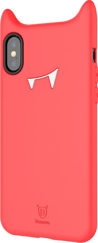 Baseus Baseus Devil Baby Case gumowe silikonowe etui pokrowiec 3D iPhone X czerwony 1