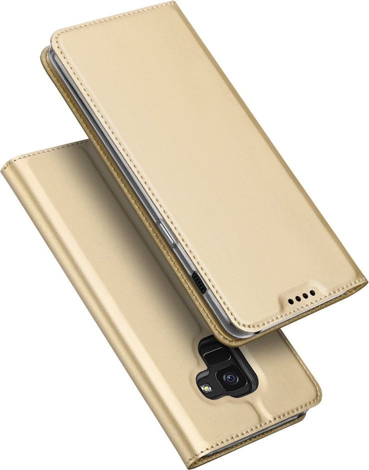 Dux Ducis Etui skin leather Galaxy A8 złote 1