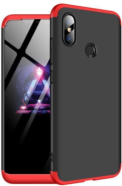 Hurtel 360 Protection etui na całą obudowę przód + tył Xiaomi Mi 8 SE czarno-czerwony 1