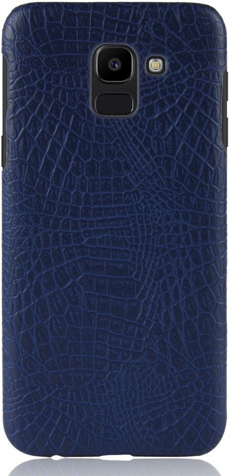Etui krokodyla skóra Samsung J6 2018 niebieskie 1