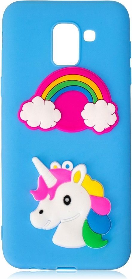 Etui 3D Samsung J6 2018 Unicorn and rainbow 1