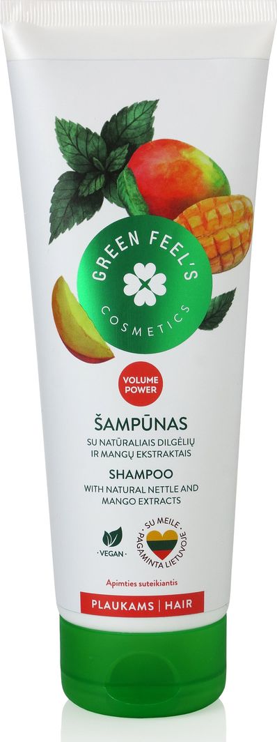 Green Feel Szampon z naturalnymi pokrzywami i ekstraktami z mango 250ml 1
