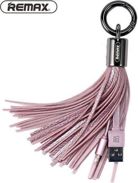 Kabel USB Remax Kabel REMAX brelok IPHONE 5/6 różowy RC-053i 1