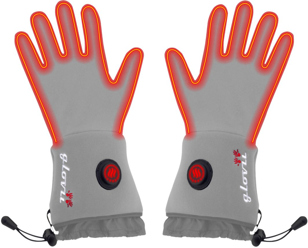 Glovii Ogrzewane rękawice uniwersalne jasnoszare r. L-XL 1