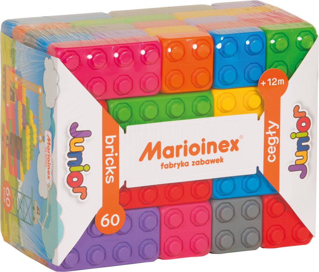 Marioinex Klocki budowlane Cegły Junior 60 elementów (901700) 1