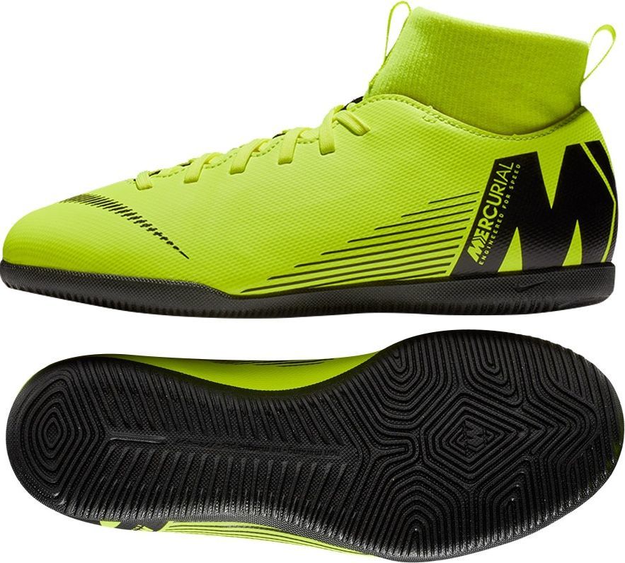 Nike Buty piłkarskie JR Mercurial Superflyx 6 Club IC limonkowe r. 33 1/2 1