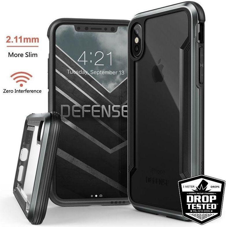 X-doria X-Doria Defense Shield - Etui aluminiowe iPhone Xs / X (Drop test 3m) (Black) 1