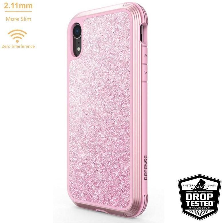 X-doria X-Doria Defense Lux - Etui aluminiowe iPhone Xs Max (Drop test 3m) (Pink Glitter) 1