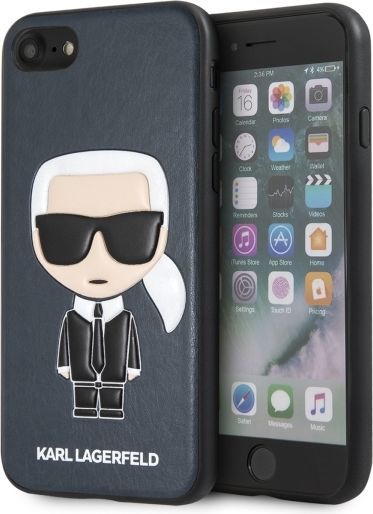 Karl Lagerfeld Karl Lagerfeld KLHCI8IKPUBL iPhone 7/8 hardcase niebieski/blue Iconic Karl Embossed 1