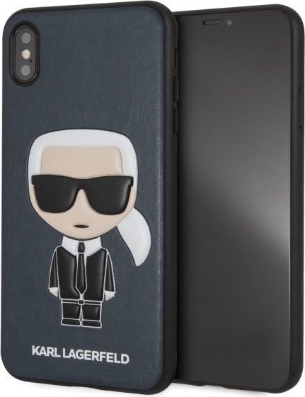 Karl Lagerfeld Karl Lagerfeld KLHCI65IKPUBL iPhone Xs Max hardcase niebieski/blue Iconic Karl Embossed 1