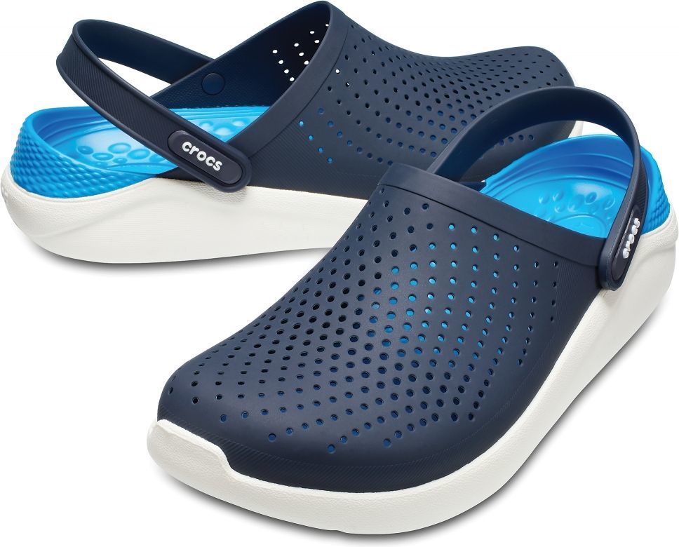 crocs literide clog navy white