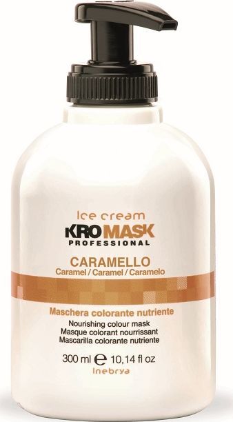 Inebrya Ice Cream Kromask Professional Caramello maska do włosów blond lub z pasemkami Caramel 300ml 1