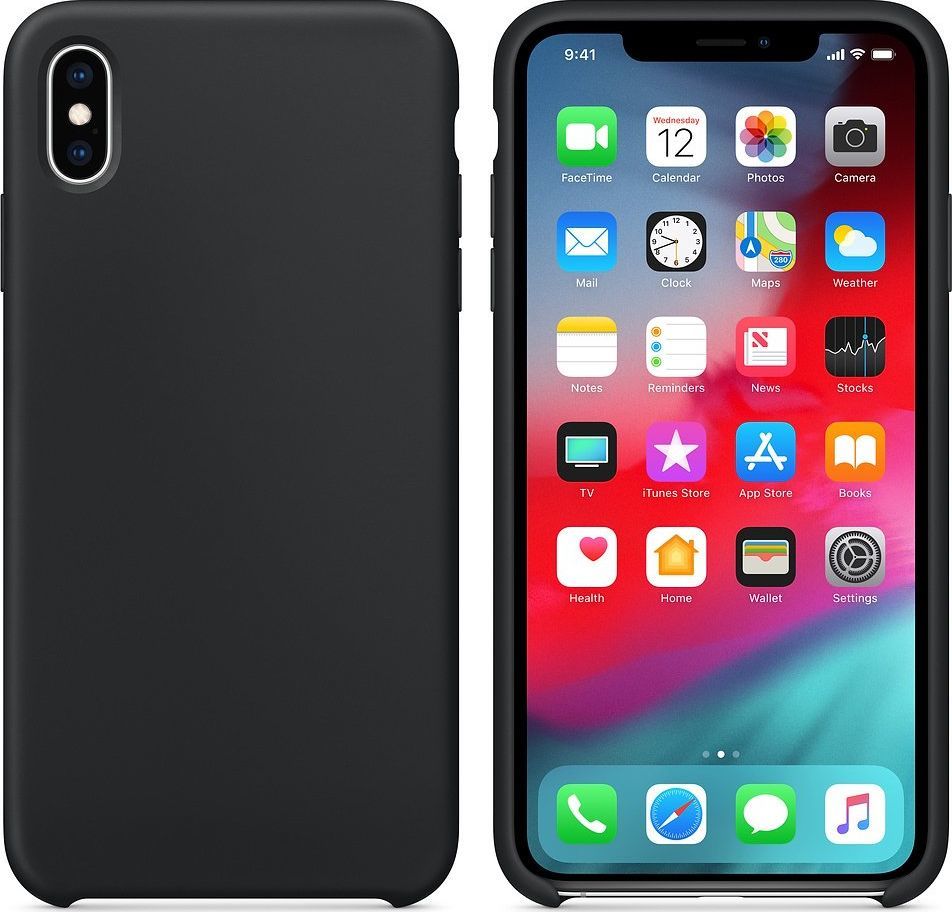 Hurtel Silicone Case elastyczne silikonowe etui pokrowiec iPhone XS Max czarny 1