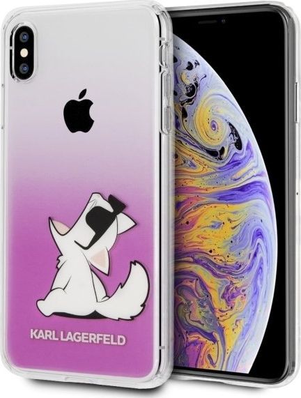 Karl Lagerfeld Karl Lagerfeld KLHCI65CFNRCPI iPhone Xs Max hardcase różowy/pink Choupette Fun 1