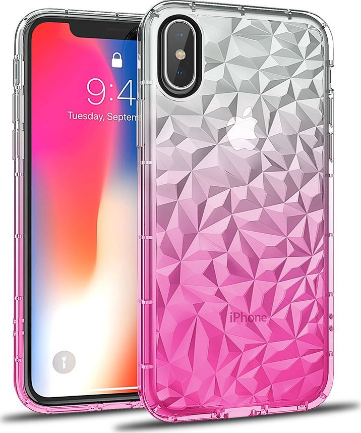 Etui Diamond Ombre IPHONE XS MAX różowe uniwersalny 1
