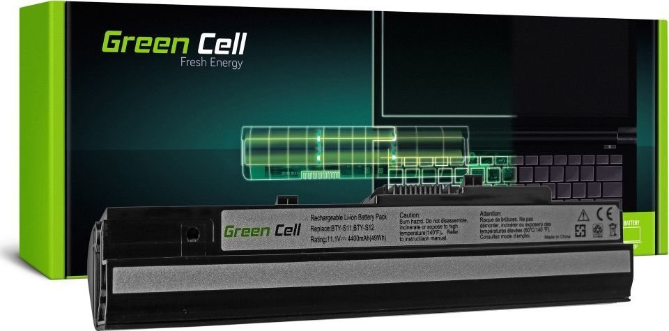 Bateria Green Cell BTY-S11 BTY-S12 do MSI Wind (MS06) 1